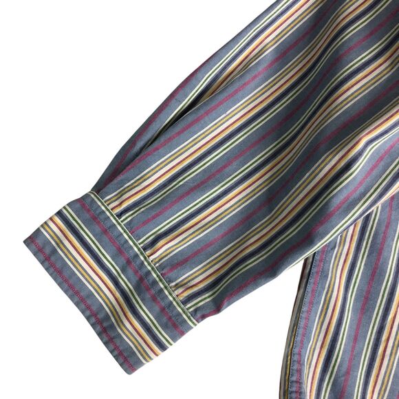 Vintage Ralph Lauren Shirt Mens XL Striped Long Sleeve Button Down Preppy Pony - Picture 12 of 16